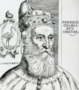 Pasquale Cicogna，威尼斯总督（1585-1595） 作者 雅各布·罗布斯提·丁托列托
